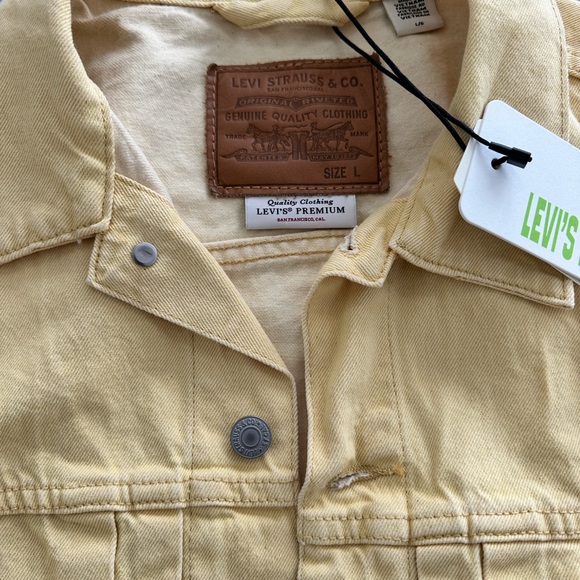 Levi's Men's Light Yellow Denim Jacket Brand New sz Large - Picture 5 of 8